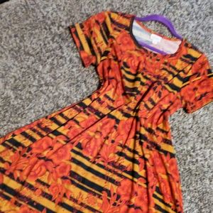 LuLaRoe Floral & Srrioed Carly Dress